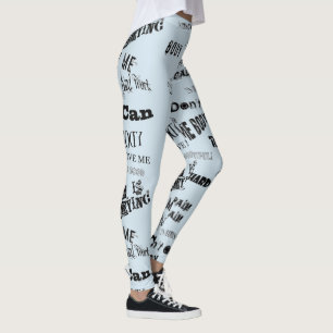 Leggings voor gymbolen - Word Art met positieve be