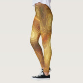Leggings voor Halloween Oranje en Gold Swirl (Links)