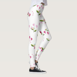 Leggings voor harten en bloemen