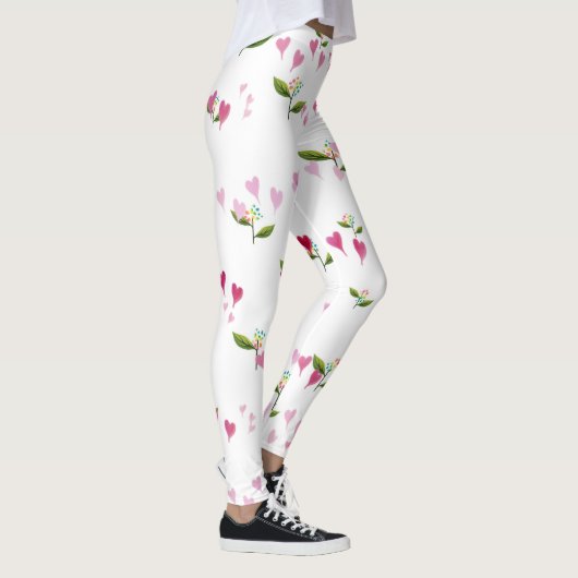 Leggings voor harten en bloemen (Rechts)