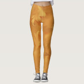 Leggings voor Herfst met leafy Patterned voor vrou (Voorkant)