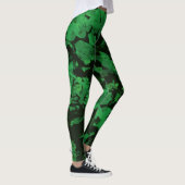 Leggings voor het afdrukken van groene bloemen (Rechts)
