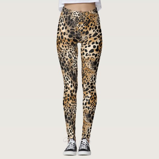 Leggings voor het afdrukken van luipaarden (Voorkant)