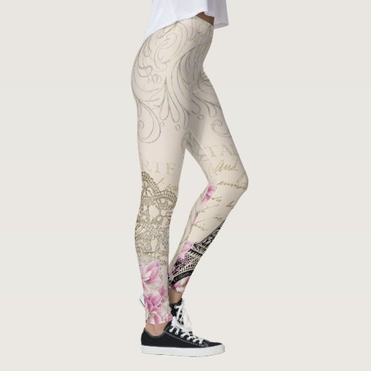 Leggings voor het afdrukken van  Parijse eiffeltow (Rechts)