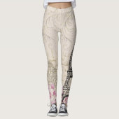 Leggings voor het afdrukken van  Parijse eiffeltow (Voorkant)