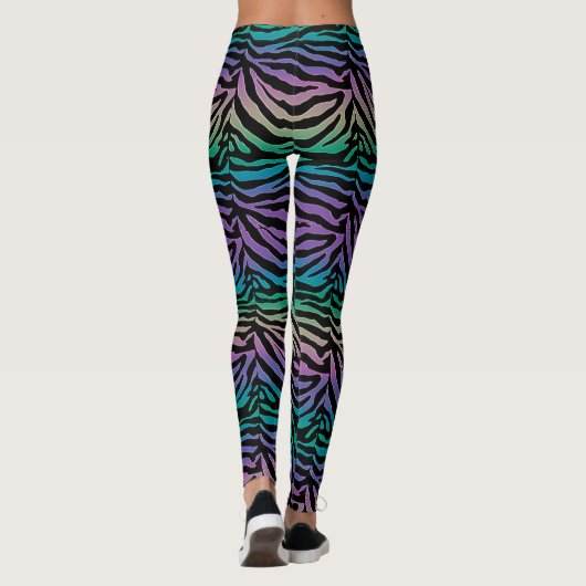 Leggings voor het afdrukken van Zebra met volledig (Achterkant)