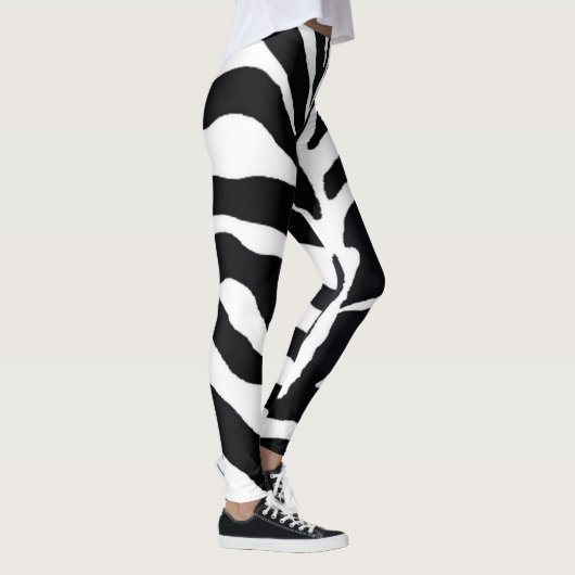 Leggings voor het afdrukken van zwarte en witte Ze (Rechts)
