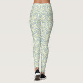 Leggings voor het Cream-Blue Paisley Pattern (Achterkant)