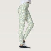 Leggings voor het Cream-Blue Paisley Pattern (Rechts)
