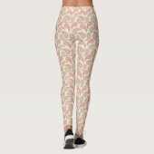 Leggings voor het Cream-Brick Paisley-patroonpatro (Achterkant)