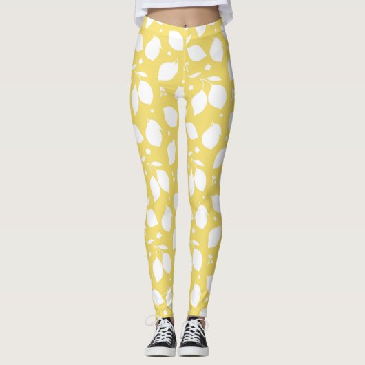 Leggings voor het Cute Lemon Pattern (Voorkant)