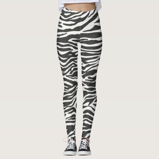 leggings voor het drukken van zebra - yoga - broek (Voorkant)