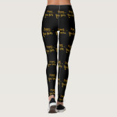 Leggings voor het goede nieuwe jaar voor zwart en  (Achterkant)