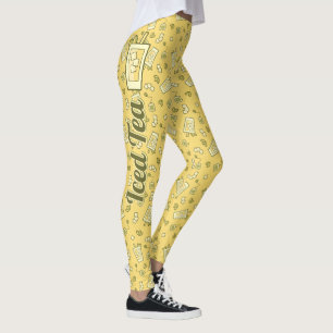 Leggings voor het iced theepatroon