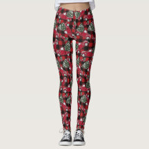Leggings voor het kerstboompatroon