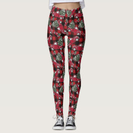 Leggings voor het kerstboompatroon