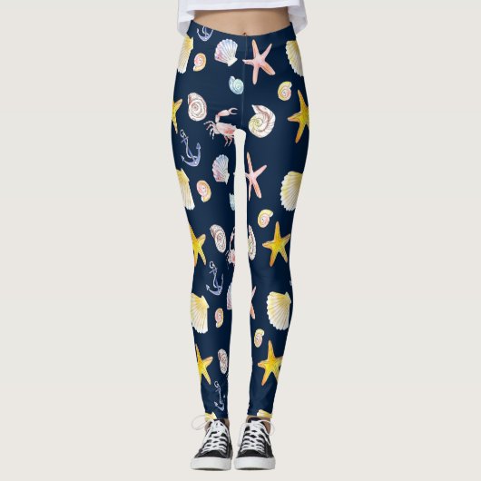 Leggings voor het mariene leven en de ankers (Dark (Voorkant)