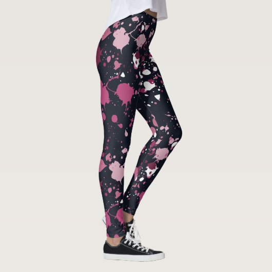 Leggings voor het roze schilderspatroon (Rechts)