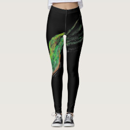 leggings voor het schilderen van groene vogels