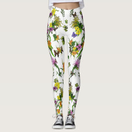 Leggings voor het vieren van de bloem met vlinderb