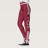 Leggings voor jouw tekst en kleuren - Rood (Links)
