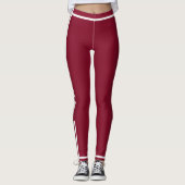 Leggings voor jouw tekst en kleuren - Rood (Voorkant)