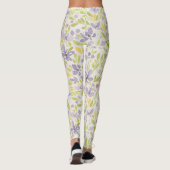 Leggings voor kalender- en groene lente-Floral-des (Achterkant)