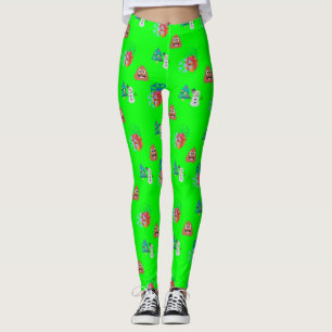 leggings voor kerst - poep emoji xmas