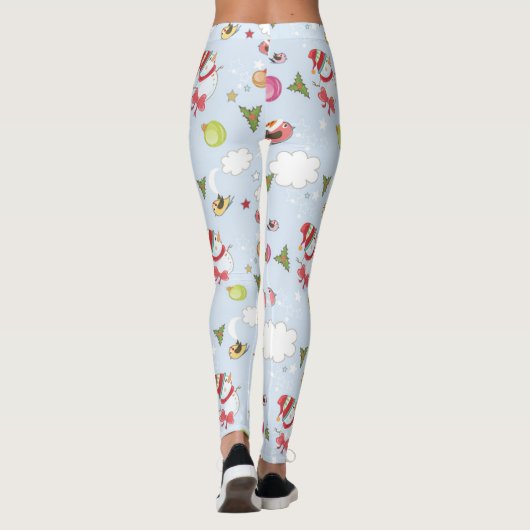 Leggings voor kerstelementen Snowman Pattern (Achterkant)