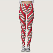 Leggings voor kerstfeestdagen met snoepriet (Voorkant)