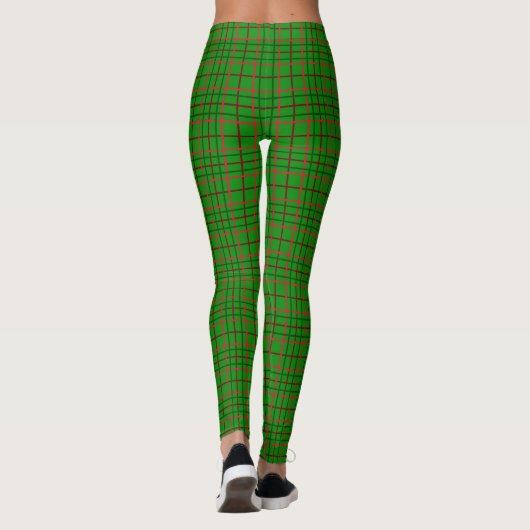Leggings voor kerstgroen gepantserde kerstmis (Achterkant)