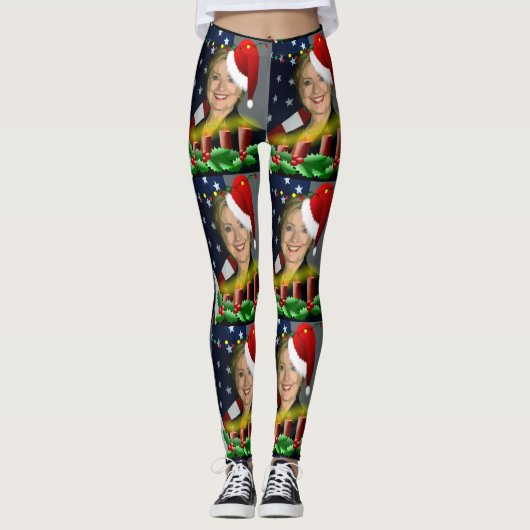 leggings voor kersthillary clinton (Voorkant)