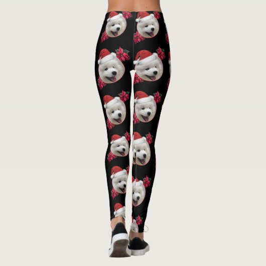 Leggings voor kersthondenpuppy's met Samoyed (Achterkant)