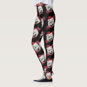 Leggings voor kersthondenpuppy's met Samoyed (Links)