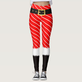 Leggings voor kerstkostuum rode kleur
