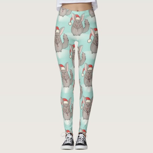 leggings voor kerstmis - chinchillas (Voorkant)
