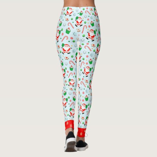 Leggings voor Kerstmis met Pickleball (Achterkant)