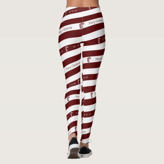 Leggings voor kerstmis met snoepsuikerriet (Achterkant)