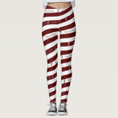 Leggings voor kerstmis met snoepsuikerriet (Voorkant)