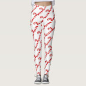 Leggings voor kerstmis met snoepsuikerriet (Voorkant)