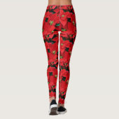 Leggings voor kerstmis Poinsettia (Achterkant)
