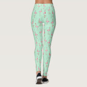    Leggings voor kersttaarroze Flamingo patroon (Achterkant)