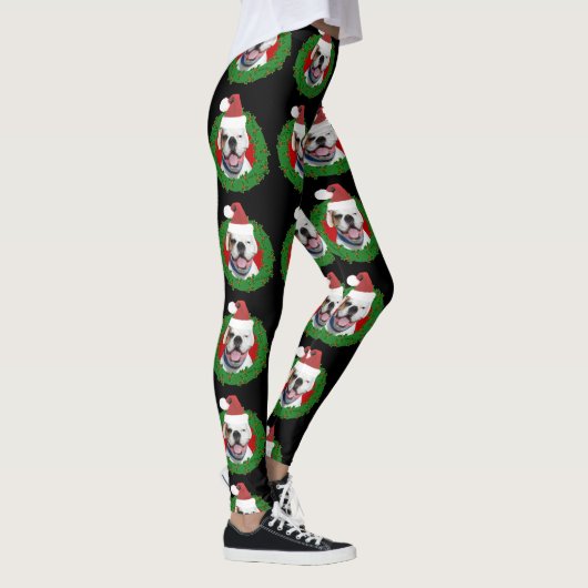 Leggings voor kerstwitte boxer-hondenkunst (Rechts)