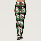 Leggings voor kerstwitte boxer-hondenkunst (Achterkant)