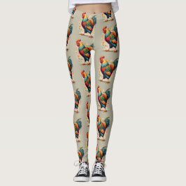 Leggings voor kippenprint