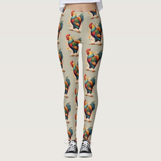 Leggings voor kippenprint (Voorkant)