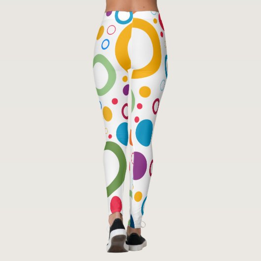 Leggings voor kleurrijke cirkelvormige Stippen (Achterkant)