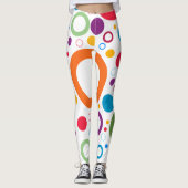 Leggings voor kleurrijke cirkelvormige Stippen (Voorkant)