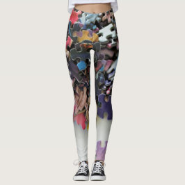Leggings voor kleurrijke puzzelpuzzel