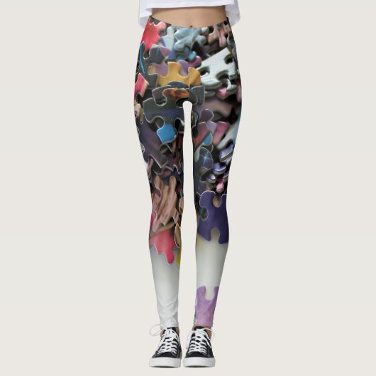 Leggings voor kleurrijke puzzelpuzzel (Voorkant)